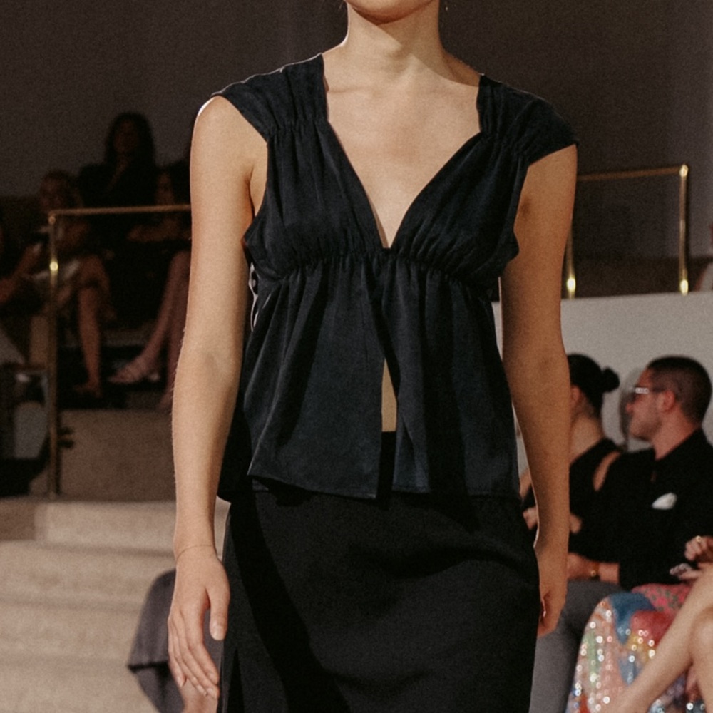 Djerf Avenue Black Remake Top